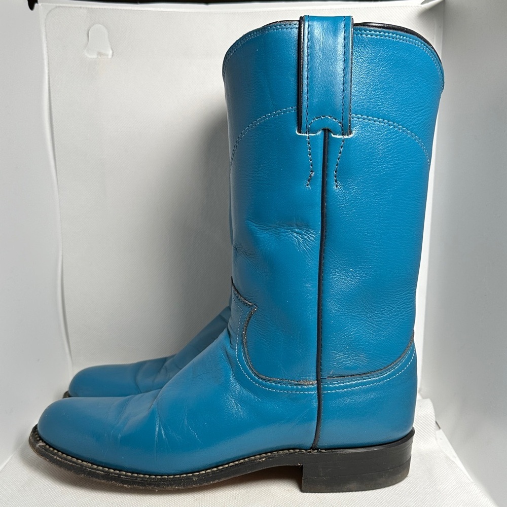 Justin Roper Turquoise Blue Cowboy Boots – Size 5.5 - Picture 3 of 15